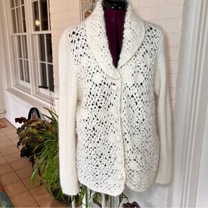 Coldwater Creek Cream Knit Sweater XL